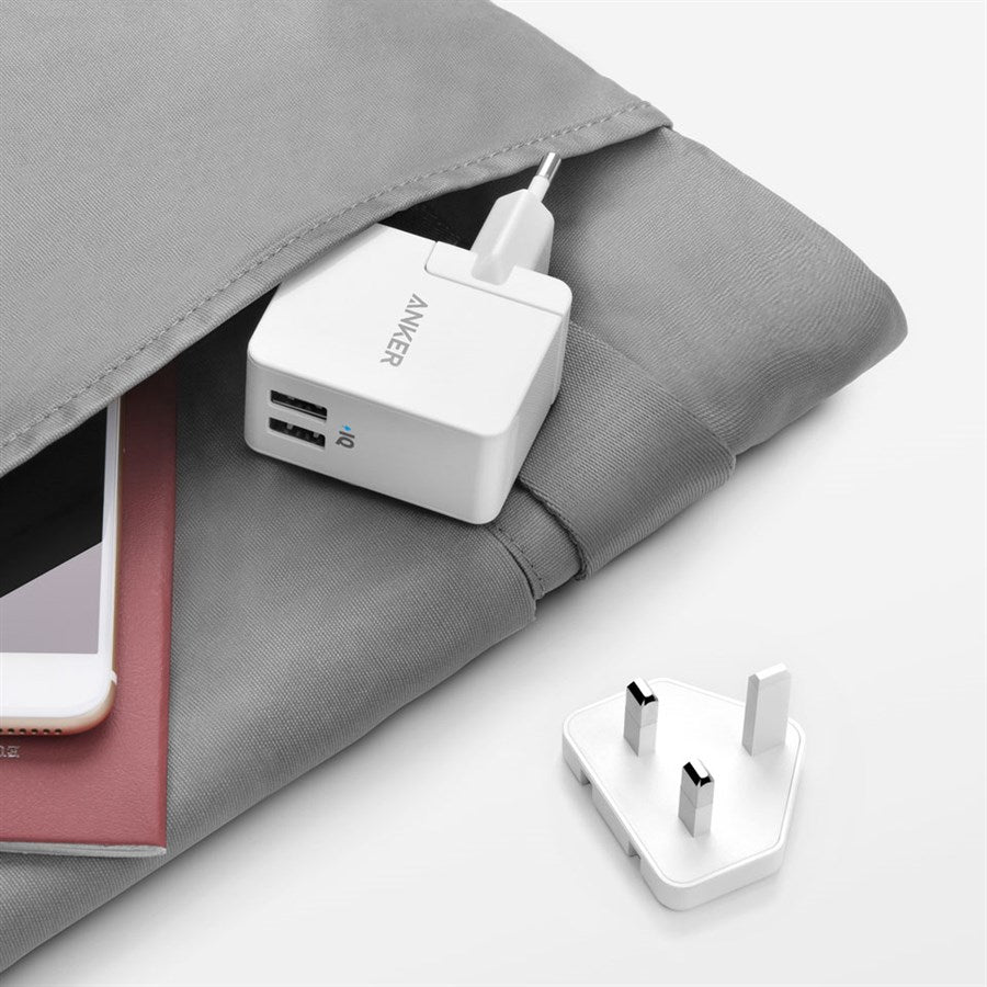Anker PowerPort 2 Lite | 2-Port USB Wall Charger A2129J21 Anker PowerPort 2 Lite | 2-Port USB Wall Charger A2129J21